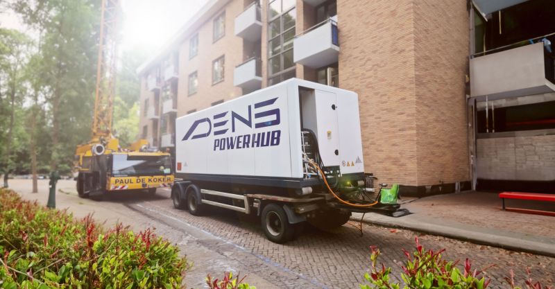 Powerhub battery system used at urban building project